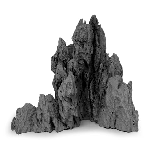 FZONE Aquarium Steine Mini Landschaft mit pH-neutralen, Harz-Seiryu-Stein Aquariumfelsen für Aquascaping von FZONE