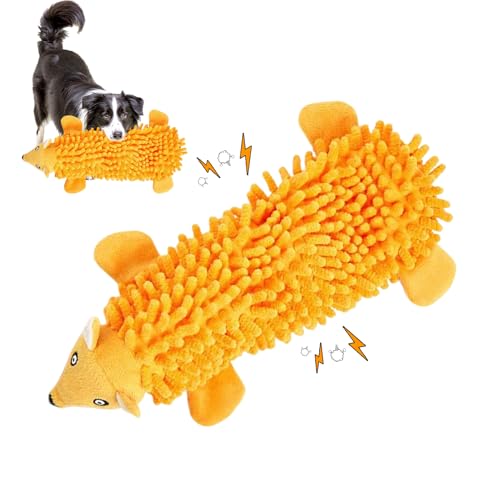 FZQBEY Ente Hundespielzeug Unzerstörbar, Interaktives Plüsch Welpenspielzeug, Robust Kauspielzeug Hund, Spielzeug Hund, Intelligenz Hundespielzeug Quietschend, für Kleine Mittel Große Hunde (A) von FZQBEY