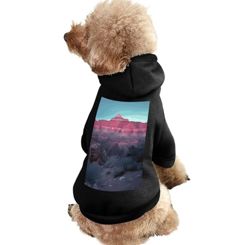 Hundepullover, warme Hunde- und Katzenbekleidung, Winter-Hundemantel mit Kapuze, weiche Haustierkleidung, Größe XS-XXL, für kaltes Wetter, Grand Canyon, Hundejacke für kleine, mittelgroße Hunde und von FZQVSGW