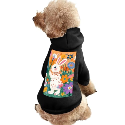 Hundepullover, warme Hunde- und Katzenkleidung, Winter-Hundemantel mit Kapuze, weiche Haustierkleidung, XS-2XL, kaltes Wetter, Blumen, Hasen, Vögel, Hundejacke für kleine, mittelgroße Hunde und Katzen Hundepullover, warme Hunde- und Katzenkleidung, Winter-Hundemantel mit Kapuze, weiche Haustierkleidung, XS-2XL, kaltes Wetter, Blumen, Hasen, Vögel, Hundejacke für kleine, mittelgroße Hunde und Katzen von FZQVSGW