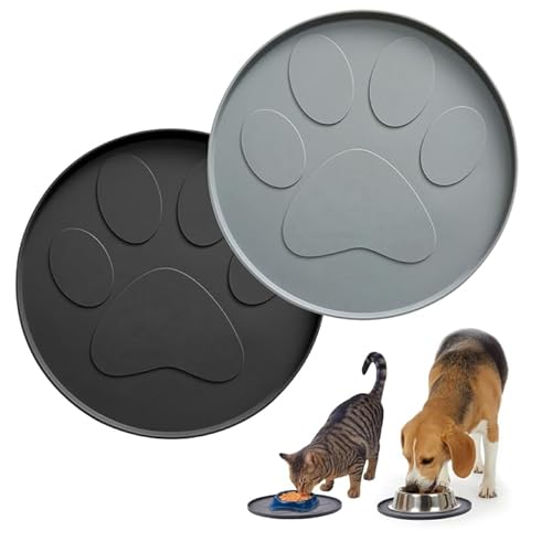 2 Stück napfunterlage Hund，napfunterlage Katzen，napfunterlage，hundenapf unterlage，silikonmatte，futtermatte Hund von FZSECRIU