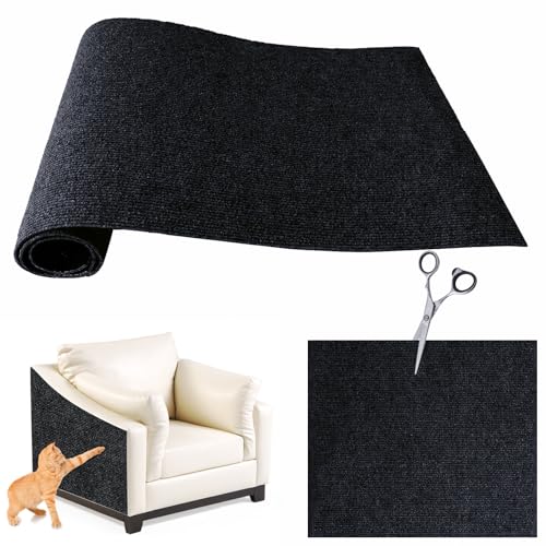 200cmX40cm Selbstklebend Kratzmatte Katze, Kratzschutz Sofa Katze, DIY Kratzbretter Katze kratzwand für Katzen Möbel Kratzteppich Couch-Schutz (Schwarz, 200 * 40cm) 200cmX40cm Selbstklebend Kratzmatte Katze, Kratzschutz Sofa Katze, DIY Kratzbretter Katze kratzwand für Katzen Möbel Kratzteppich Couch-Schutz (Schwarz, 200 * 40cm) von FaAmour
