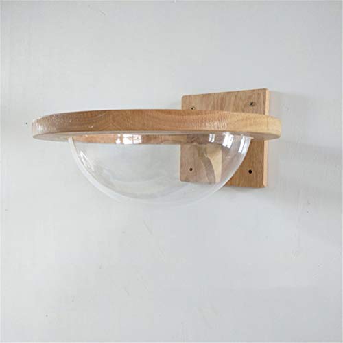 An der Wand montierte, transparente Raumkapsel, Katzenwandhaus, Katzenbaum, hölzernes Katzenklettergerüst, Kätzchenbett, Sprungbrett, Haustiermöbel (Größe: 30 cm) (transparent 30 cm) (transparent von FaLkiN