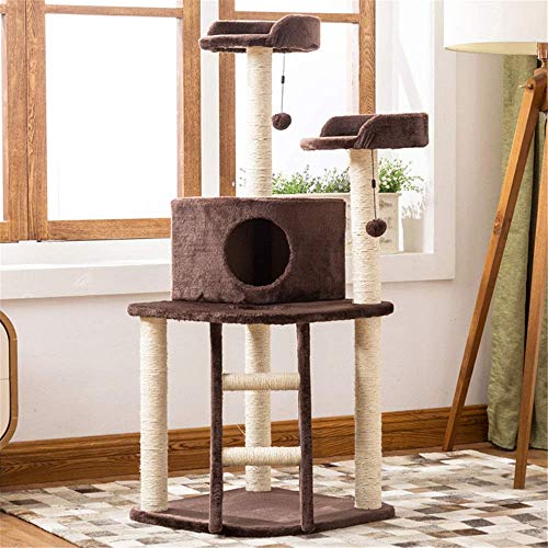 Cat Apartments Katzen-Sprungplattform, Sisal-Katze, Katzenbedarf, Katzenbaum, Katzenkratzbaum, lustiger Katzenrahmen, Katzenspielzeug-Set, Katzen-Klettergerüst, Katzenbaumturm (Farbe: Braun, Größ von FaLkiN