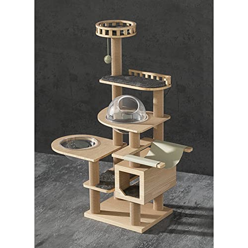 Eigentumswohnung Möbel Kätzchen Aktivität Turm Haustier Kitty Spielhaus Spielplatz mit Sisal Kratzbäume Hängematte von FaLkiN