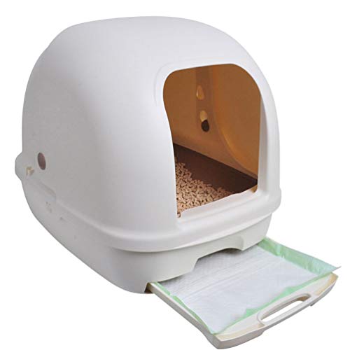 Geräumige, vollständig geschlossene Katzentoilette, Katzentoilette mit hoher Kapazität, Katzenhaus, mit ergonomischer Schaufel, Größe: 40,5 * 43 * 54 cm. Reinigung von FaLkiN