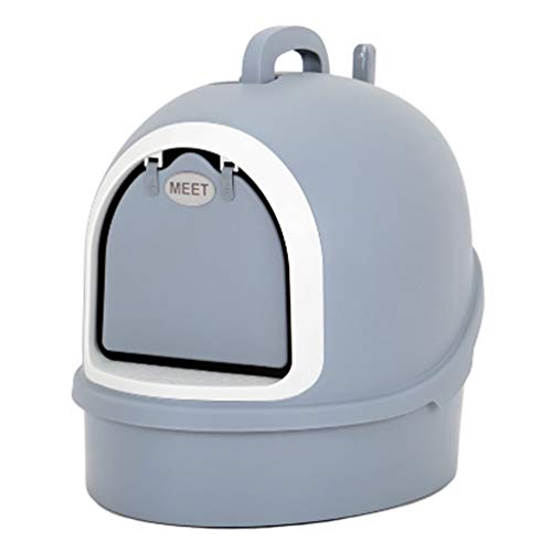 Geräumige, vollständig geschlossene Katzentoilette, Katzentoilette mit hoher Kapazität, Katzenhaus, mit ergonomischer Schaufel, Größe: 46,5 * 42 * 45 cm Reinigung, Grau Geräumige, vollständig geschlossene Katzentoilette, Katzentoilette mit hoher Kapazität, Katzenhaus, mit ergonomischer Schaufel, Größe: 46,5 * 42 * 45 cm Reinigung, Grau von FaLkiN