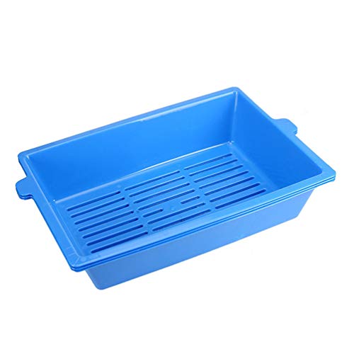 Geräumige Blaue Katzentoilette, offenes Katzenhaus, teilbar, leicht zu reinigen, Größe: 43 * 33 * 11 cm. Reinigung Geräumige Blaue Katzentoilette, offenes Katzenhaus, teilbar, leicht zu reinigen, Größe: 43 * 33 * 11 cm. Reinigung von FaLkiN