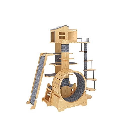 Großes Katzen-Klettergerüst, Holznest, Tongtian-Säule, großes Katzenkratzbrett, Sisal, kleine Plattform, Katzenvilla Großes Katzen-Klettergerüst, Holznest, Tongtian-Säule, großes Katzenkratzbrett, Sisal, kleine Plattform, Katzenvilla von FaLkiN