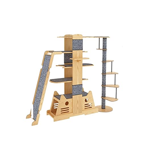 Großes Katzen-Klettergerüst, Holznest, Tongtian-Säule, großes Katzenkratzbrett, Sisal, kleine Plattform, Katzenvilla Großes Katzen-Klettergerüst, Holznest, Tongtian-Säule, großes Katzenkratzbrett, Sisal, kleine Plattform, Katzenvilla von FaLkiN