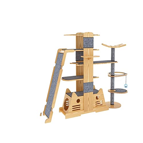 Großes Katzen-Klettergerüst, Holznest, Tongtian-Säule, großes Katzenkratzbrett, Sisal, kleine Plattform, Katzenvilla Großes Katzen-Klettergerüst, Holznest, Tongtian-Säule, großes Katzenkratzbrett, Sisal, kleine Plattform, Katzenvilla von FaLkiN