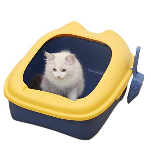 Halbgeschlossene Katzentoilette, Katzentoilette, hochseitige, spritzwassergeschützte Katzentoilette, einfache Montage, mit kostenloser Katzenstreuschaufel, passend für die meisten Katzentoilette Halbgeschlossene Katzentoilette, Katzentoilette, hochseitige, spritzwassergeschützte Katzentoilette, einfache Montage, mit kostenloser Katzenstreuschaufel, passend für die meisten Katzentoilette von FaLkiN