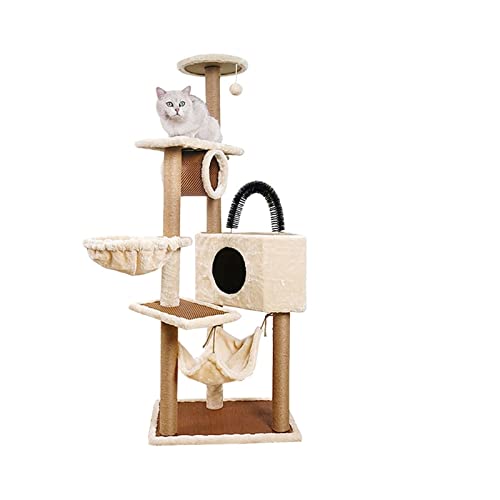 Haustier Katze Turm Eigentumswohnung Mehrschichtiges Holzhaus Großes Katzenbett Nest Sisal Kratzbäume Für Katzen Kätzchen Spielzeug von FaLkiN
