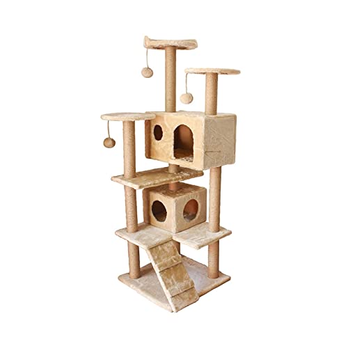 Haustierhaus, Eigentumswohnung, Kratzbäume für Katzen, Kätzchen, Plüschstoffbezug, mehrschichtiger Katzenturm mit großem Katzenhaus Haustierhaus, Eigentumswohnung, Kratzbäume für Katzen, Kätzchen, Plüschstoffbezug, mehrschichtiger Katzenturm mit großem Katzenhaus von FaLkiN