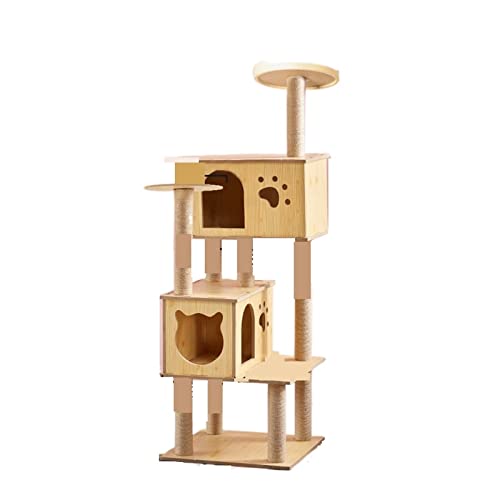 Haustierhaus aus Holz, Katzenturm, Eigentumswohnung, Haustiermöbel, Kratzspielzeug, mit Sisal überzogene Kratzbäume, Pads für Katzen, Kätzchen Haustierhaus aus Holz, Katzenturm, Eigentumswohnung, Haustiermöbel, Kratzspielzeug, mit Sisal überzogene Kratzbäume, Pads für Katzen, Kätzchen von FaLkiN