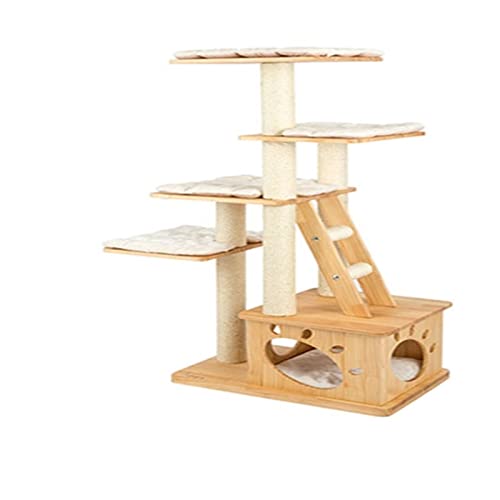 Holz-Katzen-Klettergerüst, EIN Katzenstreu, Katzenspielzeug, kletternde Katzensäule, Raumkapsel, Katzenzubehör von FaLkiN