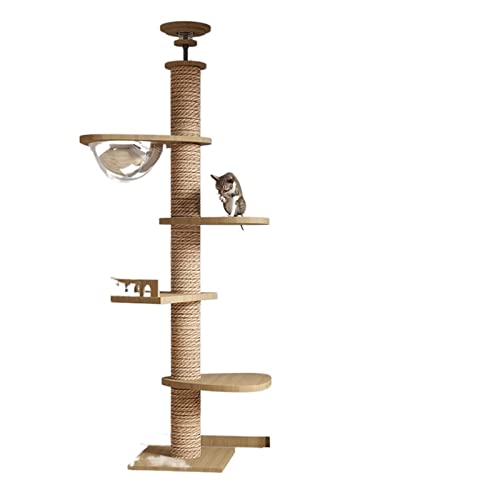Holzsäulen-Katzenkratzer, große Katzenvilla, Katzenspielzeug, Zuhause, Katzenkratzbaum, Katzennest, All-in-One-Raumkapsel Holzsäulen-Katzenkratzer, große Katzenvilla, Katzenspielzeug, Zuhause, Katzenkratzbaum, Katzennest, All-in-One-Raumkapsel von FaLkiN