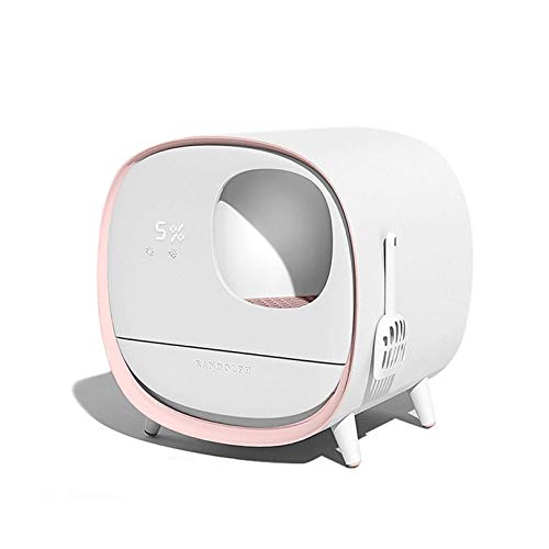 Intelligente desodorierende Katzentoilette, vollständig geschlossene Katzentoilette mit automatischer Schublade, Fachdesign für langsame Geruchsabgabe, Pink (Pink) von FaLkiN