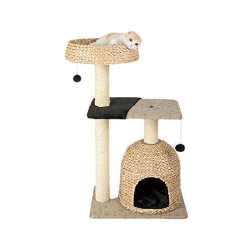 Katzen Erwachsener großer großer Katzenturm, 105 cm Kratzbaum, Stabiler gestufter Kletterturm für Katzen, mit 2 Sisalstämmen Katzen Erwachsener großer großer Katzenturm, 105 cm Kratzbaum, Stabiler gestufter Kletterturm für Katzen, mit 2 Sisalstämmen von FaLkiN