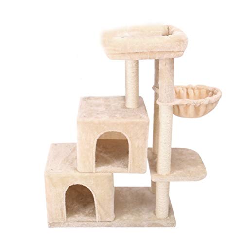 Katzen-Sprungspielzeug, Klettergerüst, Kletterbaum, Katzenmöbel, Kratzkatze, Haustier, springende Bäume, Spielen, Übungsspielzeug (Farbe: Grau) (Beige) von FaLkiN