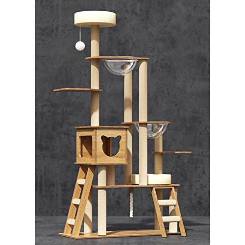 Katzen-Wandregale, robuster interaktiver Spielplatz mit Spielzeug, gemütliche Wohnung, große Hängematte für Hauskatzen von FaLkiN