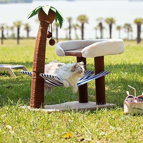 Katzen für Erwachsene, großer Katzenturm, groß, 75 cm aus Holz, 3 Etagen, mit Plattform, bequemer Hängematte, Sisalsäulen Katzen für Erwachsene, großer Katzenturm, groß, 75 cm aus Holz, 3 Etagen, mit Plattform, bequemer Hängematte, Sisalsäulen von FaLkiN