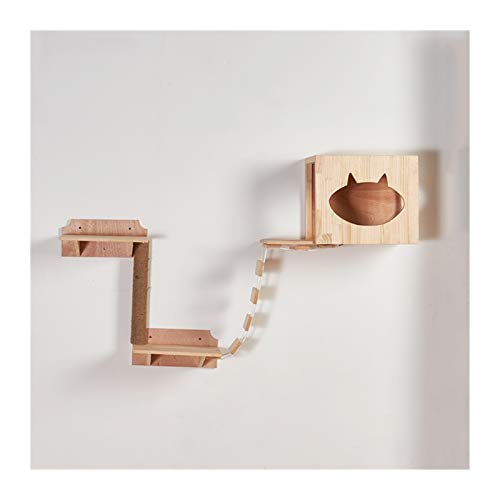 Katzenbaum, Katzenbrücke, wandmontiertes Lounge-Set, Holz, Katzenkletterer, Wolkenregal, Brettmontage, Katzensitz, Kätzchenkletterbaum, Katzenleiter, Katzenturm Katzenbaum, Katzenbrücke, wandmontiertes Lounge-Set, Holz, Katzenkletterer, Wolkenregal, Brettmontage, Katzensitz, Kätzchenkletterbaum, Katzenleiter, Katzenturm von FaLkiN