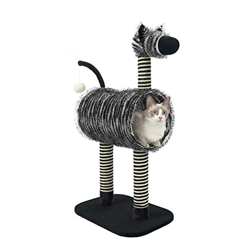 Katzenklettergerüst Kratzbaum, Zebra-Katzenklettergerüst universell für Vier Jahreszeiten, Katzennest-Katzenbaum mit integriertem Katzentunnel, Schleifklaue-Katzenhaltepfosten, geeignet für den I Katzenklettergerüst Kratzbaum, Zebra-Katzenklettergerüst universell für Vier Jahreszeiten, Katzennest-Katzenbaum mit integriertem Katzentunnel, Schleifklaue-Katzenhaltepfosten, geeignet für den I von FaLkiN