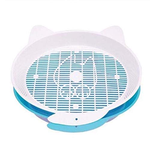 Katzentoilette aus Kunststoff für Haustiere, Katzen, Kaninchen, Pinkel-Toilette für einfache Reinigung, Katzentoilette, Toilettenschüssel, Pee-Pad-Tablett, Haustier-Trainer-Reinigung, E-Blau, 36 Katzentoilette aus Kunststoff für Haustiere, Katzen, Kaninchen, Pinkel-Toilette für einfache Reinigung, Katzentoilette, Toilettenschüssel, Pee-Pad-Tablett, Haustier-Trainer-Reinigung, E-Blau, 36 von FaLkiN