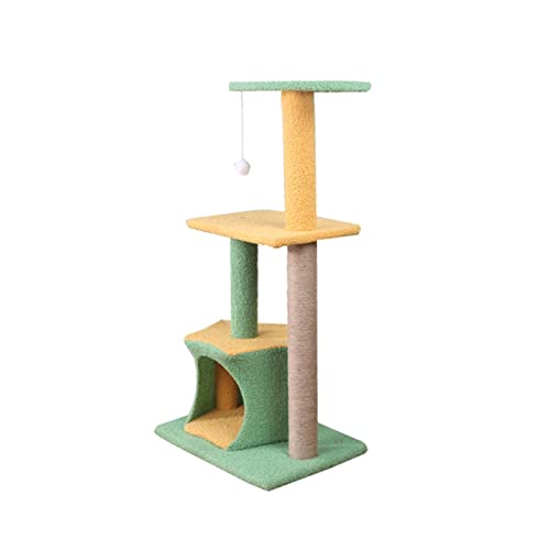 Kratzbaum, Katzenklettergerüst, dreischichtiges grünes Katzenkratzbrett, Katzenkratzbaum, Katzentoilette, Katzensprungplattform, Baum, EIN Katzenspielzeug, Katzenturm Kratzbaum, Katzenklettergerüst, dreischichtiges grünes Katzenkratzbrett, Katzenkratzbaum, Katzentoilette, Katzensprungplattform, Baum, EIN Katzenspielzeug, Katzenturm von FaLkiN