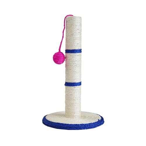 Kratzbaum, Katzenkratzbrett, Katzenkratzsäulenschleifer, vertikales, schuppenfreies Katzenklettergerüst, Unterhaltungskatzenspielzeug, Katzenzubehör, Katzenturm (Farbe: Blau) (roter Ball) von FaLkiN