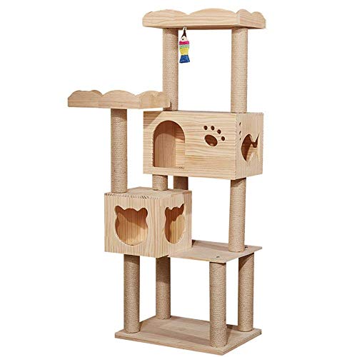 Kratzbaum Condo Großer mehrschichtiger Kratzbaum Katzenspielplatz Massivholzblech Katzenhaus Stabiles Katzenklettergerüst (Farbe: Braun, Größe: Freie Größe) g (Farbe: Braun, Größe: Freie Größe) von FaLkiN