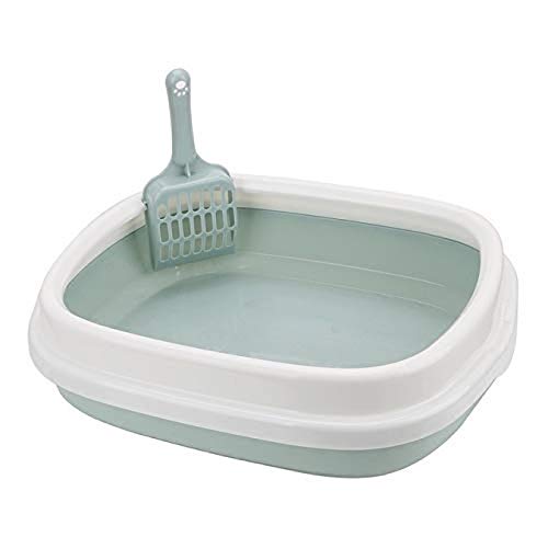 Kunststoff-Katzentoilette mit Spritzschutz, Heimtiertoilette mit Schaufel, Bettpfanne, Katzentablett, Sandkasten, Katzen, saubere Toilettenartikel, einfache Montage und viel Platz, rosa, gratis Kunststoff-Katzentoilette mit Spritzschutz, Heimtiertoilette mit Schaufel, Bettpfanne, Katzentablett, Sandkasten, Katzen, saubere Toilettenartikel, einfache Montage und viel Platz, rosa, gratis von FaLkiN