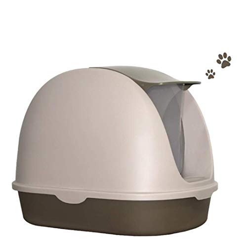 Langlebige Katzentoilette, Reinigung der Katzentoilette, leicht zu reinigen, spritzwassergeschützt und Deodorant, geeignet für Haustierkatzen (Grau L) von FaLkiN