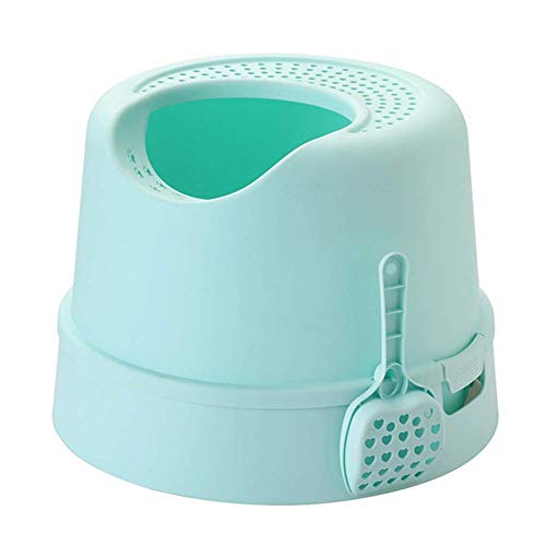 Langlebige Katzentoilette, selbstreinigende Katzentoilette, spritzwassergeschützt und Deodorant, geeignet für Haustierkatzen, Blau (Grün) von FaLkiN