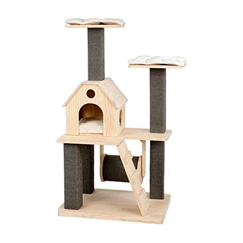 Massivholz Katzen Baum Kletterturm Nest Katzen Baum Haus Katzen Fitness Rahmen Stumm Lager Läufer Schleifen Spielzeug von FaLkiN