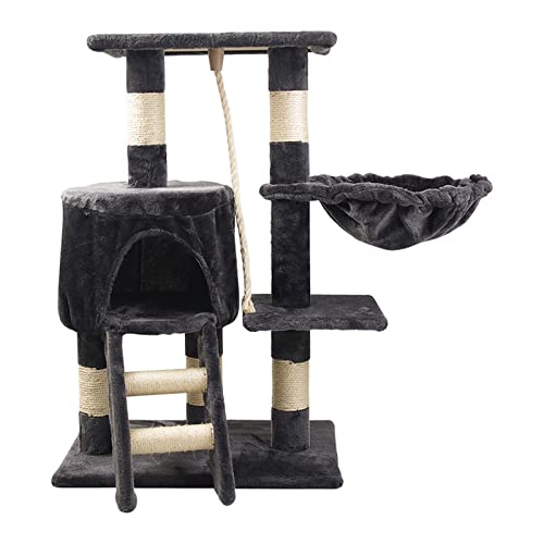 Mehrschichtiges Haus, luxuriöser Katzenturm aus Holz, Spielzeug, Kratzbaum für Katzen, Kätzchen, Hängematte und Katzenhaus, Katzenklettergerüst Mehrschichtiges Haus, luxuriöser Katzenturm aus Holz, Spielzeug, Kratzbaum für Katzen, Kätzchen, Hängematte und Katzenhaus, Katzenklettergerüst von FaLkiN