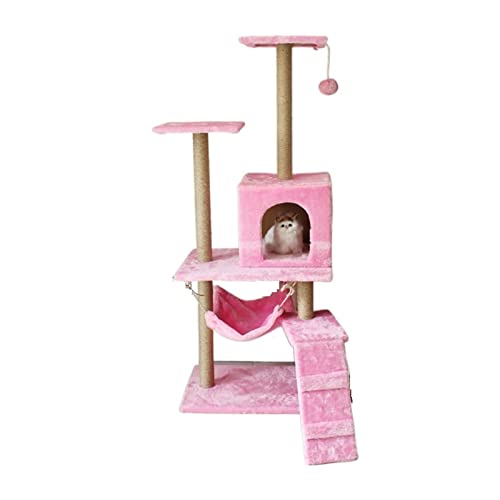 Mehrschichtiges Katzen-Klettergerüst, Holzturm, Sisal-Kratzbaum für Haustierkatzen, Luxus-Katzenwohnung, Wohnmöbel, Katzenspielzeug von FaLkiN