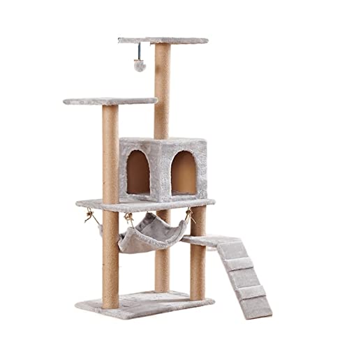 Mehrschichtiges Katzen-Klettergerüst, Holzturm, Sisal-Kratzbaum für Haustierkatzen, Luxus-Katzenwohnung, Wohnmöbel, Katzenspielzeug von FaLkiN