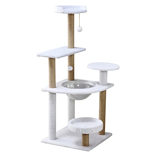 Mehrstöckige, große Katzenwohnung, mit Hängematte, Kratzbaum-Spielzeug, mit Kratzbaum-Kletterturm für Katzen im Innenbereich Mehrstöckige, große Katzenwohnung, mit Hängematte, Kratzbaum-Spielzeug, mit Kratzbaum-Kletterturm für Katzen im Innenbereich von FaLkiN