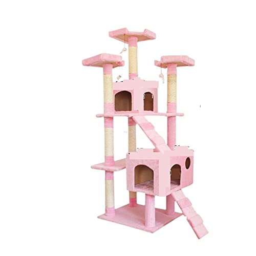 Modernes Katzen-Klettergerüst aus Holz, einfache Katzenkratzer, für Zuhause, Katzenkratzbrett, Katzensprungplattform, große Katzenvilla von FaLkiN