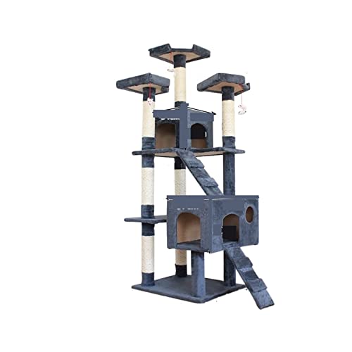 Modernes Katzen-Klettergerüst aus Holz, einfache Katzenkratzer, für Zuhause, Katzenkratzbrett, Katzensprungplattform, große Katzenvilla von FaLkiN