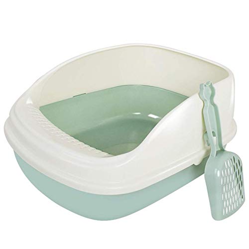 Ovale, halbgeschlossene Katzentoilette, abnehmbares und spritzwassergeschütztes Haustier, für Katzen, Katzentoilette für den Innenbereich, verhindert Sandaustritt, leicht zu reinigen, blau (grün Ovale, halbgeschlossene Katzentoilette, abnehmbares und spritzwassergeschütztes Haustier, für Katzen, Katzentoilette für den Innenbereich, verhindert Sandaustritt, leicht zu reinigen, blau (grün von FaLkiN