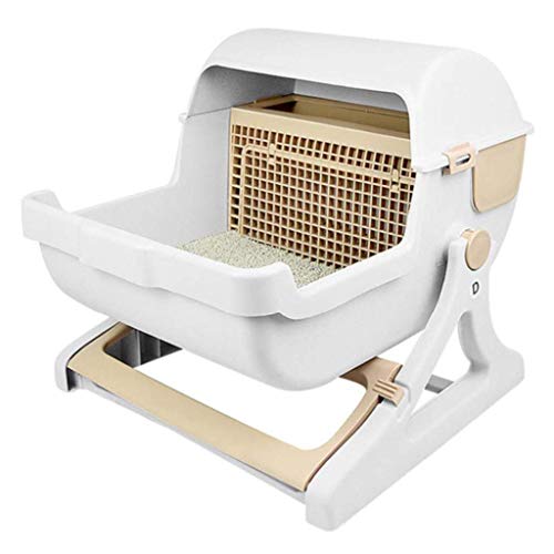 Robuste Katzentoilette, groß, halbautomatisch, Kunstharz, resistent gegen Katzentoilette, langlebig, verstellbare Halterung, Katzentoilette Robuste Katzentoilette, groß, halbautomatisch, Kunstharz, resistent gegen Katzentoilette, langlebig, verstellbare Halterung, Katzentoilette von FaLkiN