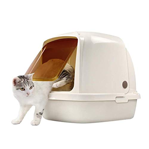 Robuste Katzentoilette mit geschlossener Tür, Katzentoilette, spritzwassergeschützt, mit Kapuze, Katzentoilette (Größe: 15 l) (15 l) von FaLkiN