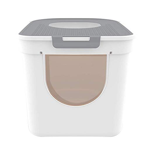 Spritzwassergeschützte, geschlossene Katzentoilette, Katzentoilette mit Zugang von Oben, mit Katzenstreuschaufel, M (Medium) von FaLkiN