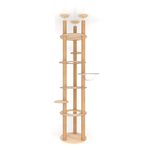 Vom Boden bis zur Decke reichender Katzenturm, verstellbare mehrschichtige Eigentumswohnung für Kätzchen mit Kratzbaum-Pad, Hängematte, Haustier-Katzen-Aktivitätszentrum Vom Boden bis zur Decke reichender Katzenturm, verstellbare mehrschichtige Eigentumswohnung für Kätzchen mit Kratzbaum-Pad, Hängematte, Haustier-Katzen-Aktivitätszentrum von FaLkiN