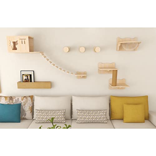 Wandmöbel für Katzen – Ruhe- und Spielmöbel-Set, Wandmontage, Regal, Spielmöbel für das Haustier-Aktivitätscenter Wandmöbel für Katzen – Ruhe- und Spielmöbel-Set, Wandmontage, Regal, Spielmöbel für das Haustier-Aktivitätscenter von FaLkiN