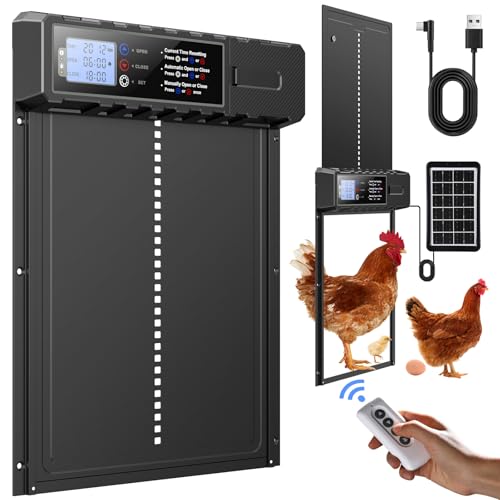 FabStyl Automatische Hühnerklappe Solar in XL großer Größe 27,5 x 36 cm, Schwarz Hühnerstall mit USB-C-Ladung und 3 Modi, Antiklemmschutz und Wetterfestem Aluminiumlegierung FabStyl Automatische Hühnerklappe Solar in XL großer Größe 27,5 x 36 cm, Schwarz Hühnerstall mit USB-C-Ladung und 3 Modi, Antiklemmschutz und Wetterfestem Aluminiumlegierung von FabStyl