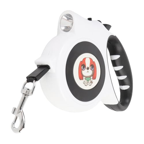 16.4ft Einziehbarer Hundeleine, Anti -Verdrängungs -Automatik -Teleskop -Traktorhund -Leine, Welpenleine mit LED -Licht für Nachtspaziergänge von Fabater